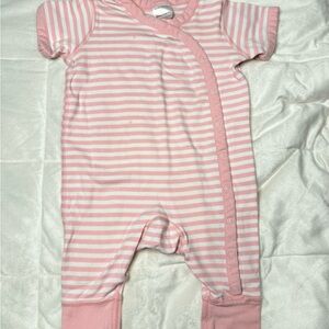Pink Striped Kids One Piece